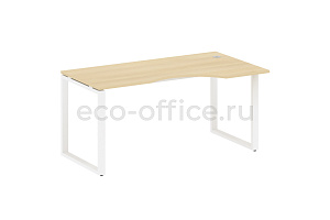 Стол криволинейный правый METAL SYSTEM STYLE БО.СА-1 (R) Акация Лорка / Белый металл фото