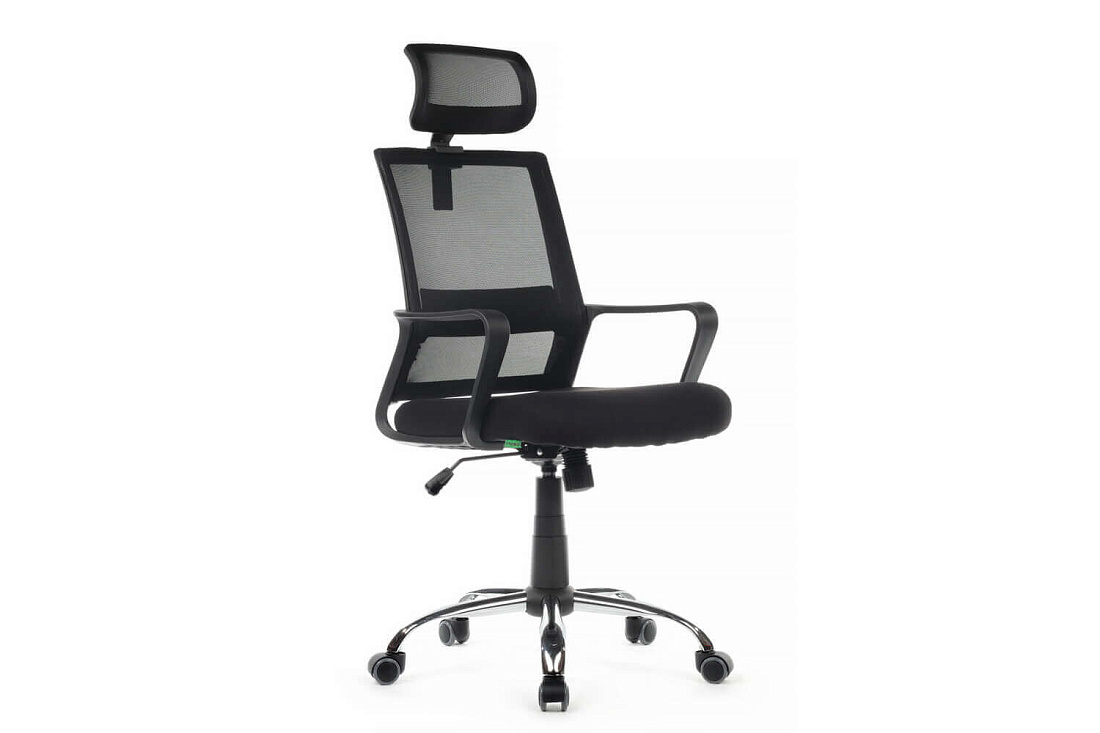 кресло rv chair mint 1029hb чёрная сетка / чёрная ткань фото