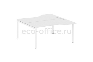 Рабочая станция криволинейная METAL SYSTEM QUATTRO 5x5 50БП.РАС-СА-2.1 Белый / Белый металл фото
