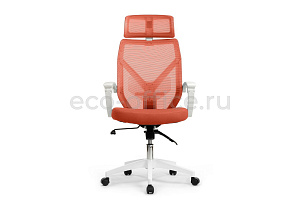 Кресло RV Chair OLIVER W-203 AC Белый пластик / Оранжевая сетка фото