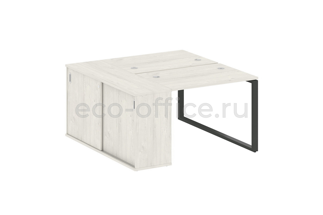 Рабочая станция с опорным шкафом-купе METAL SYSTEM STYLE БО.РС-СШК-1.1 Дуб Наварра / Антрацит металл   стоимость
