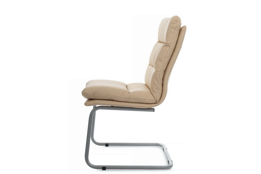 кресло rv chair pegas ps-919 бежевая экокожа / серый металл фото