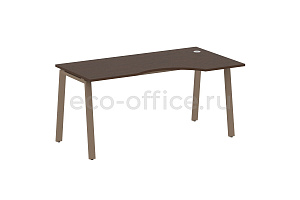Стол криволинейный правый METAL SYSTEM STYLE БА.СА-1 (R) Венге Цаво / Мокко металл фото