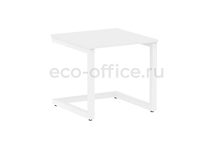 Стол журнальный на металлокаркасе HomeOffice VR.SP-2-58.G Белый Бриллиант / Белый металл фото