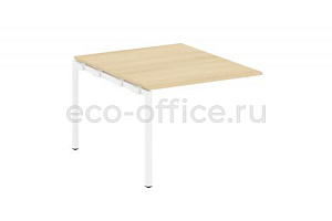 Проходной наборный элемент переговорного стола METAL SYSTEM QUATTRO 4x4 40БП.ППРГ-1 Акация Лорка / Белый металл фото