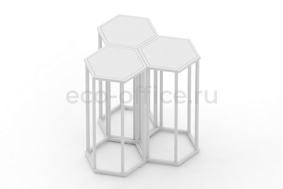 Стол журнальный HEX-800 Белый / Белый металл  стоимость