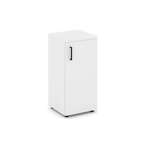 Шкаф низкий узкий STYLE PROJECT SN.STU-301(R) Белый/Черный Ручки фото