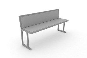 Скамья учебная трёхместная DESK DK-1500L Серый / Серый металл фото