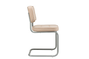 Конференц-кресло ECO-CHAIR COLOMBO Comfort CLM-05 Бежевый велюр / Серый металл фото