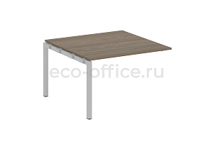 Проходной наборный элемент переговорного стола METAL SYSTEM QUATTRO 5x5 50БП.ППРГ-2 Вяз Благородный / Серый металл фото