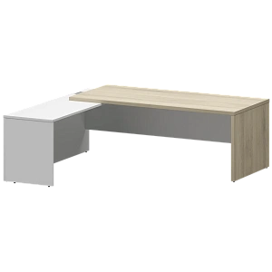 Стол руководителя левый Protech KZP-22L Кронберг/Белый фото