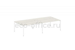 Рабочая станция на 4 рабочих места METAL SYSTEM QUATTRO 5x5 50БП.СМ-4.4 Дуб Наварра / Белый металл фото