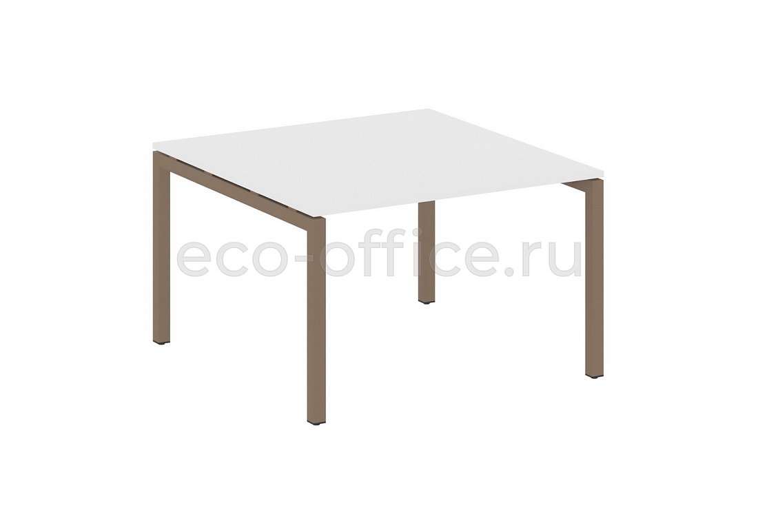 Стол переговорный (1 столешница) METAL SYSTEM QUATTRO 5x5 50БП.ПРГ-1.2 Белый / Мокко металл  стоимость