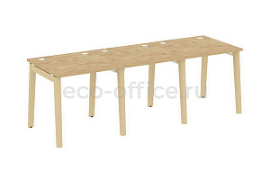 Рабочая станция на 3 рабочих места ONIX WOOD OW.RS-3.0.8 Тиквуд Светлый / Дуб Светлый фото
