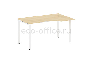 Стол криволинейный правый METAL SYSTEM STYLE БП.СА-2 (R) Акация Лорка / Белый металл фото
