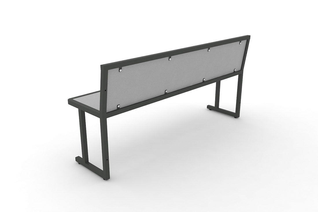 Скамья учебная трехместная DESK DK-1500L Серый / Антрацит Металл  стоимость