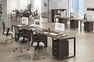 Мебель для персонала TREND Metal Дуб Тёмный фото