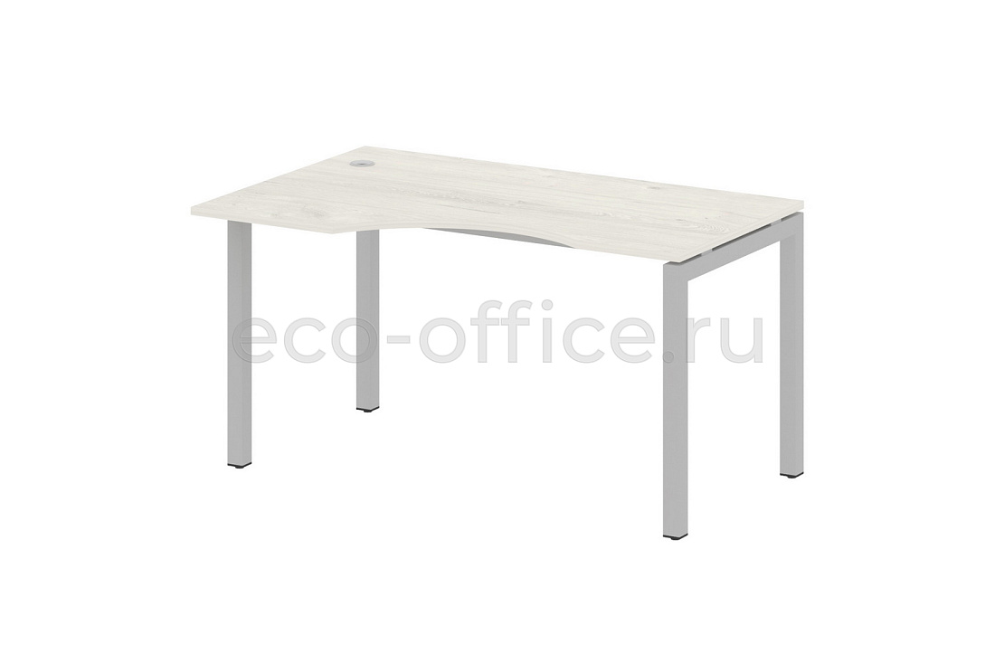 Стол криволинейный левый METAL SYSTEM QUATTRO 5x5 50БП.СА-2 Л Дуб Наварра / Серый металл купить в Москве
