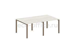 Стол переговорный (2 столешницы) METAL SYSTEM STYLE БП.ПРГ-2.1 Дуб Наварра / Мокко металл фото