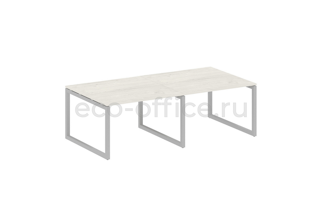 Стол переговорный (2 столешницы) METAL SYSTEM QUATTRO 5x5 50БО.ПРГ-2.2 Дуб Наварра / Серый металл  стоимость