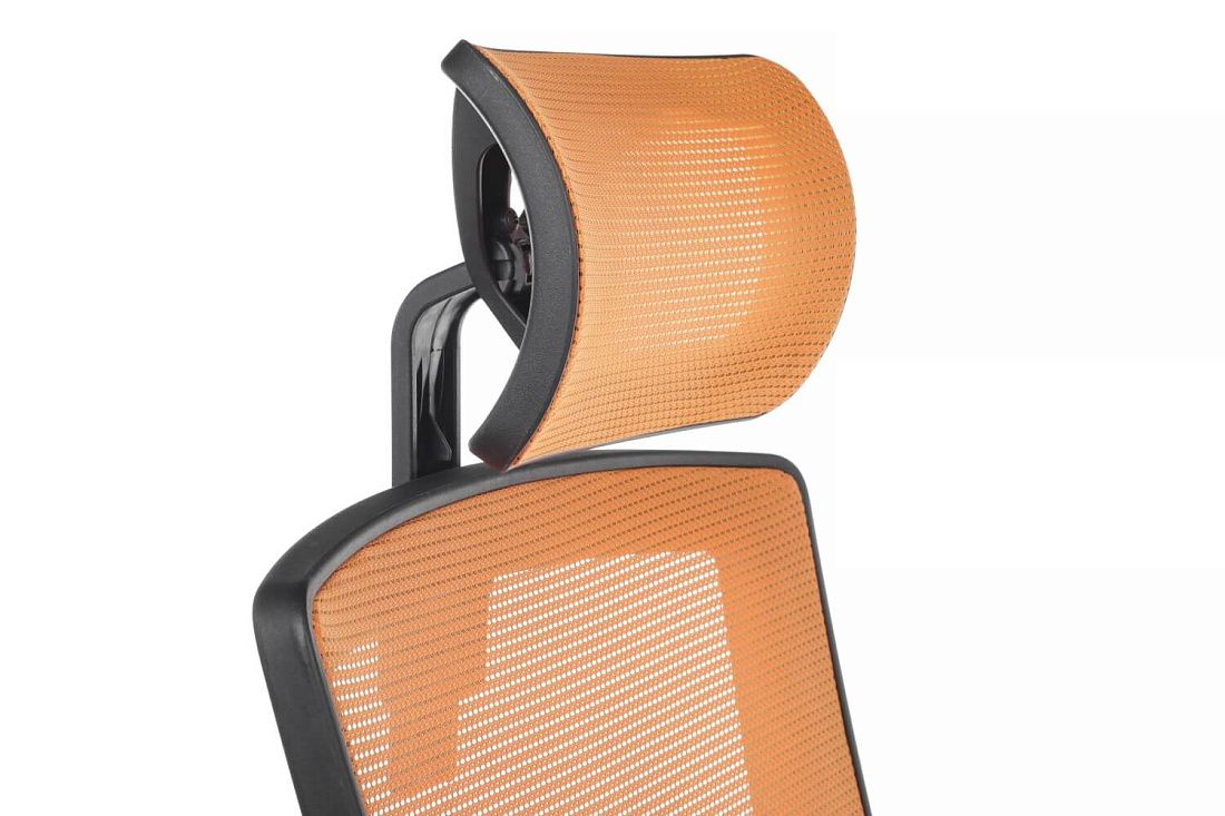 кресло rv chair step a2320 оранжевая сетка / чёрная ткань фото