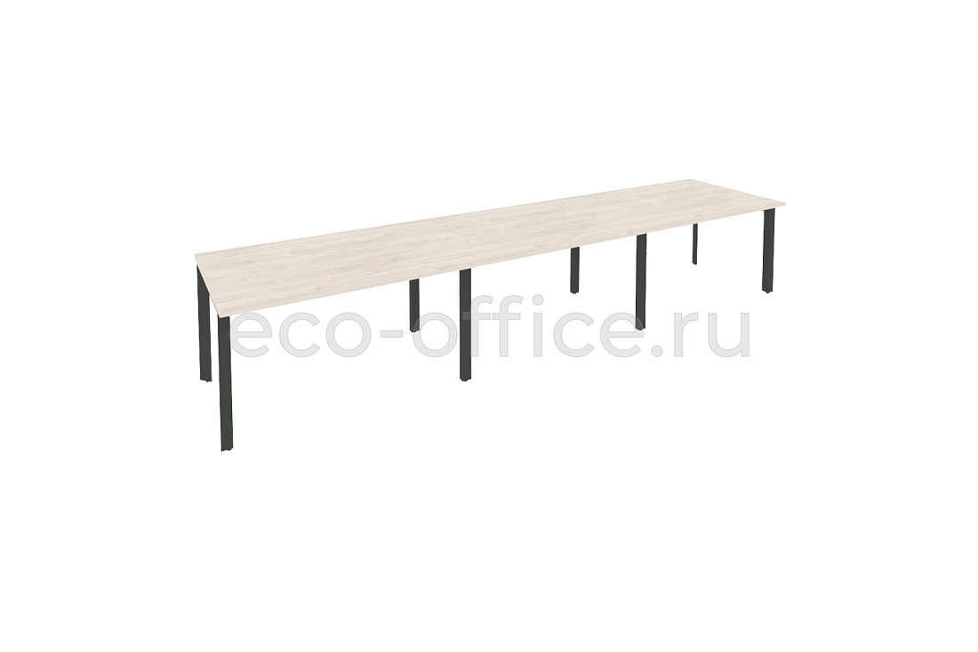 Стол переговорный (3 столешницы) ONIX O.MP-PRG-3.3 Денвер Светлый / Антрацит металл купить в Москве