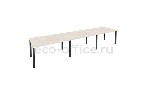 Стол переговорный (3 столешницы) ONIX O.MP-PRG-3.3 Денвер Светлый / Антрацит металл фото