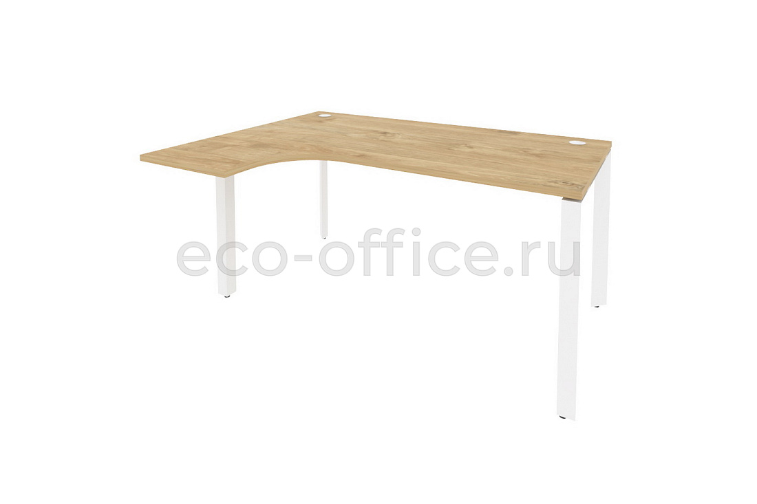 Стол эргономичный левый на П-образном м/к ONIX O.MP-SA-4 (L) Тиквуд Светлый / Белый металл  стоимость