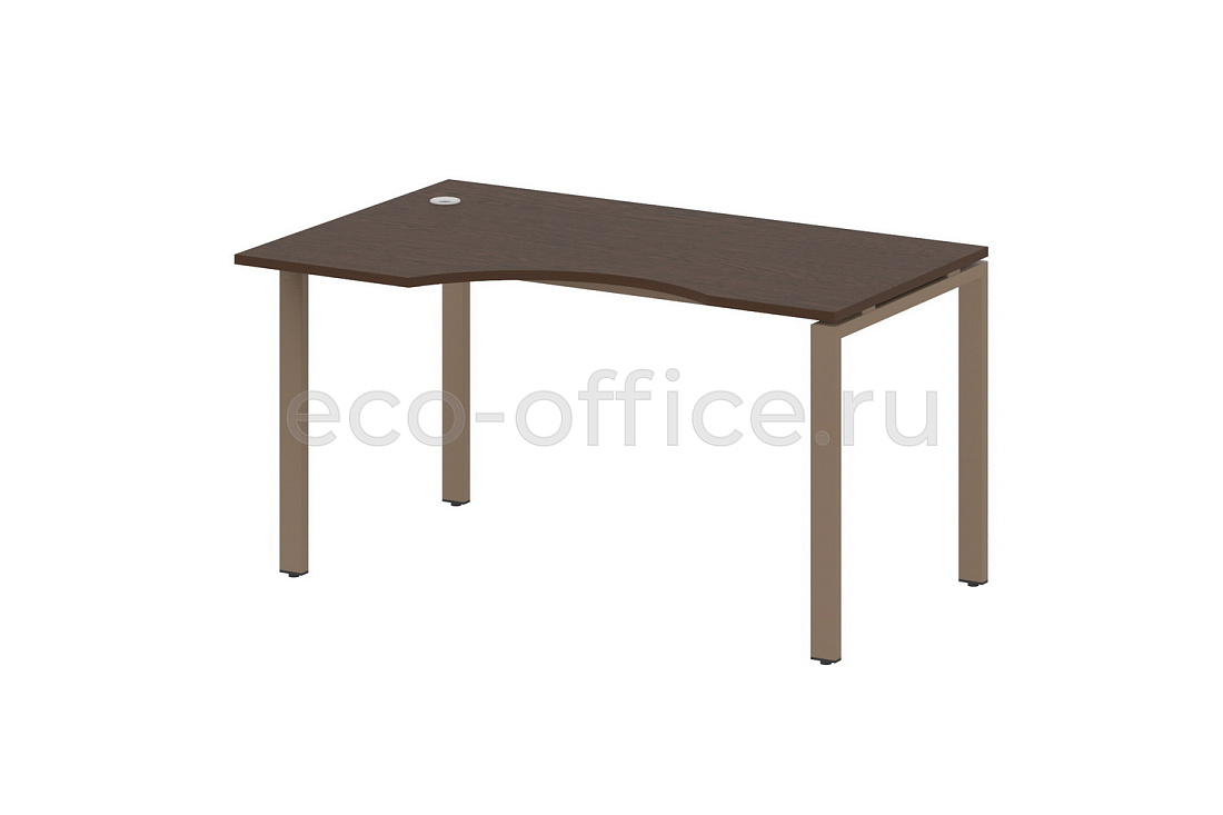 Стол криволинейный левый METAL SYSTEM STYLE БП.СА-2 (L) Венге Цаво / Мокко металл  стоимость