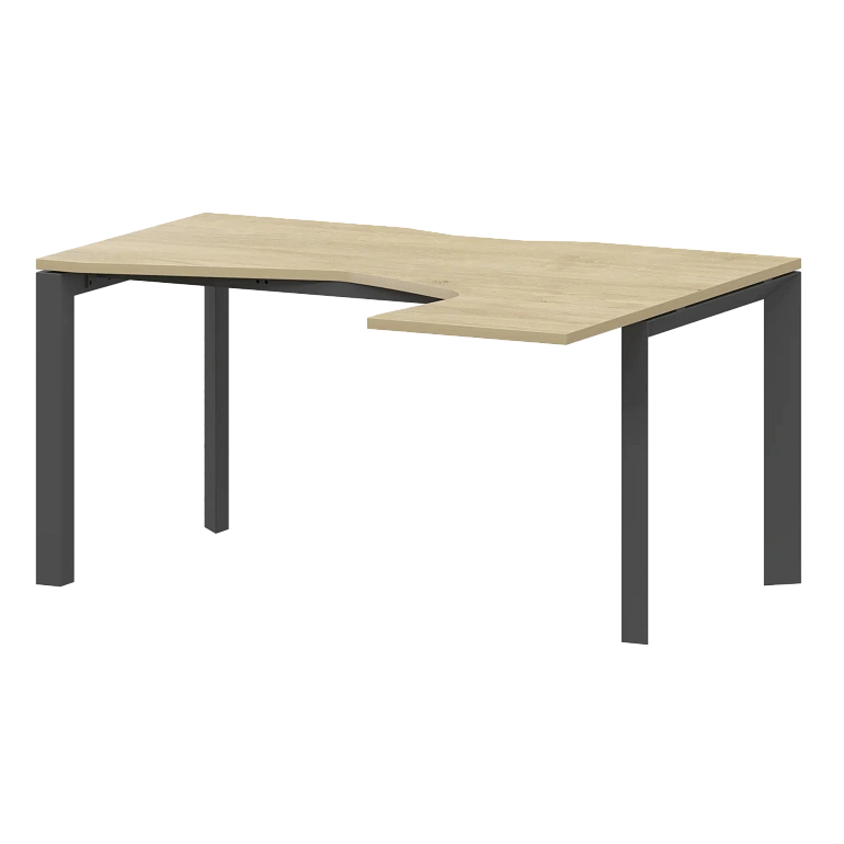 стол эргономичный правый на металлокаркасе protech нтмп.п-040.пр баттл рок/антрацит фото