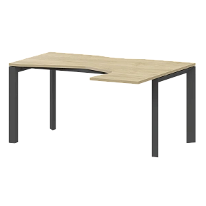 Стол эргономичный правый на металлокаркасе Protech НТМП.П-040.ПР Баттл Рок/Антрацит фото