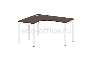 Стол криволинейный левый METAL SYSTEM QUATTRO 5x5 50БП.СА-3 Л Венге Цаво / Белый металл фото