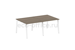 Стол переговорный (2 столешницы) METAL SYSTEM STYLE БА.ПРГ-2.1 Вяз Благородный / Белый металл фото