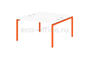 Стол-тандем на металлокаркасе 40*40 SENTIDA COLOR S-48 Апельсин фото