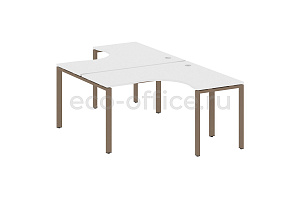 Рабочая станция криволинейная METAL SYSTEM STYLE БП.РАС-СА-2.3 Белый / Мокко металл фото