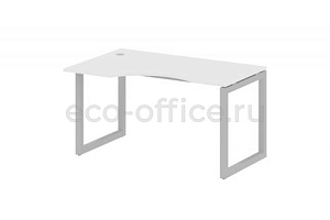 Стол криволинейный левый METAL SYSTEM QUATTRO 5x5 50БО.СА-2 Л Белый / Серый металл фото