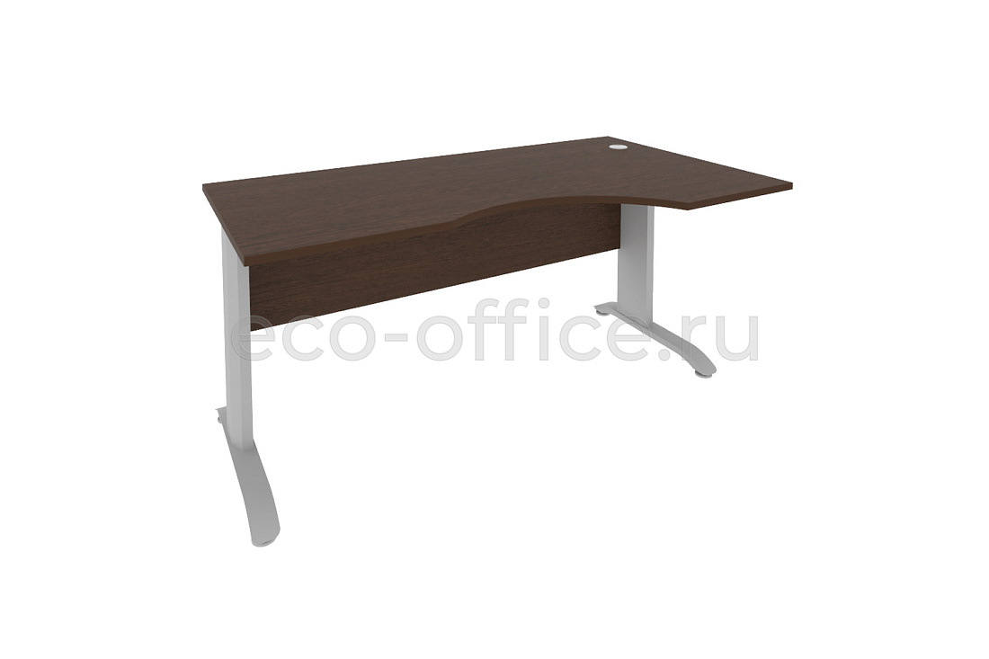 Стол криволинейный правый RIVA Metal ПЛ.СА-1 (R) Венге-металлик купить в Москве