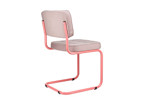 Конференц-кресло ECO-CHAIR COLOMBO Comfort CLM-05 Розовый велюр / Винтажная роза металл фото