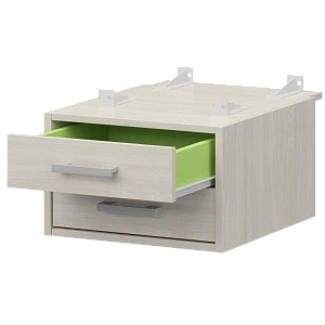 Тумба подвесная для столов на м/каркасе гл.730 мм Protech АМТ2-02.73 Ясень шимо/Белый фото