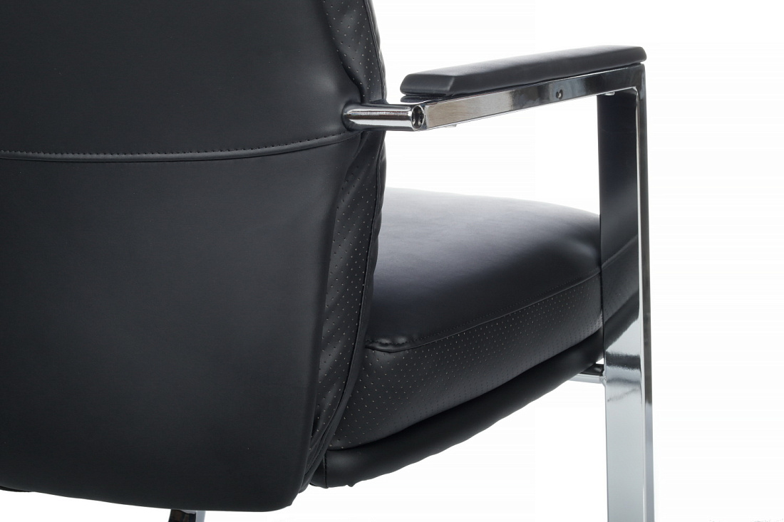 конференц-кресло rv chair leon-sf d916 чёрная экокожа фото