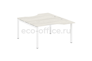 Рабочая станция криволинейная METAL SYSTEM QUATTRO 5x5 50БП.РАС-СА-2.2 Дуб Наварра / Белый металл фото