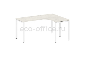 Стол криволинейный правый METAL SYSTEM STYLE БП.СА-4 (R) Дуб Наварра / Белый металл фото