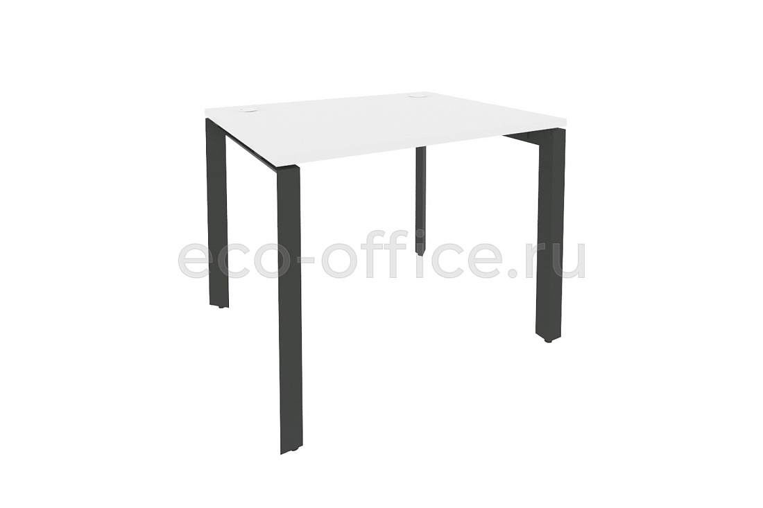 Стол рабочий на П-образном м/к ONIX O.MP-SP-1.8 Белый Бриллиант / Антрацит металл  купить в Москве