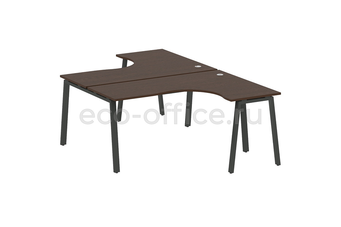 Рабочая станция криволинейная METAL SYSTEM STYLE БА.РАС-СА-2.4 Венге Цаво / Антрацит металл  стоимость