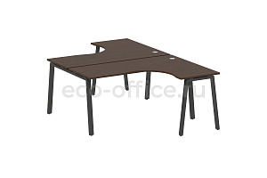 Рабочая станция криволинейная METAL SYSTEM STYLE БА.РАС-СА-2.4 Венге Цаво / Антрацит металл фото