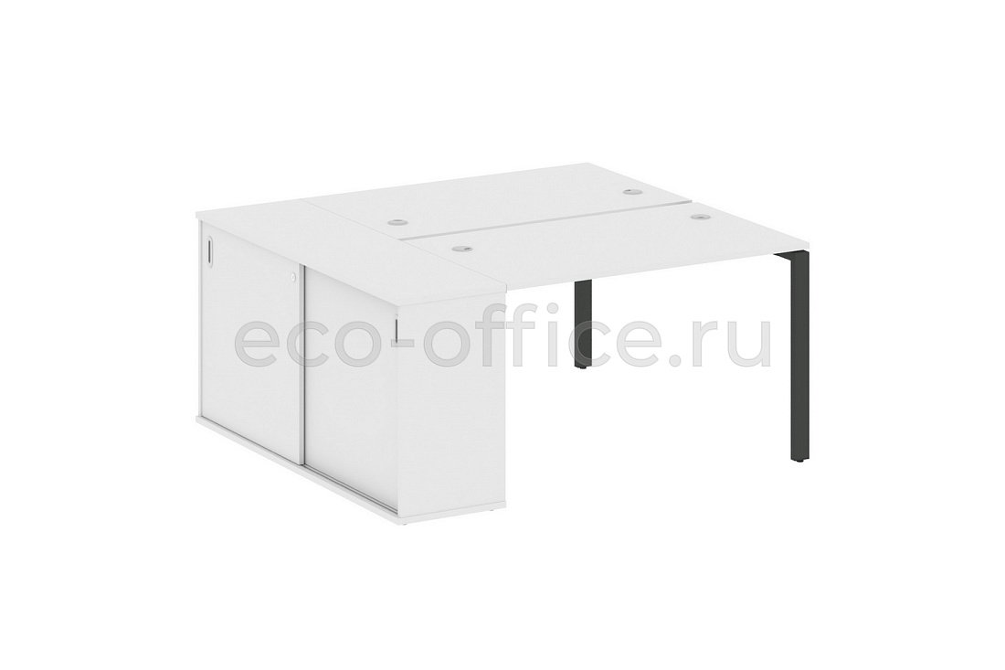 Рабочая станция с опорным шкафом-купе METAL SYSTEM STYLE БП.РС-СШК-1.2 Белый / Антрацит металл  стоимость