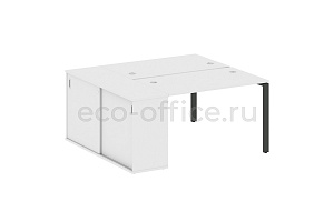 Рабочая станция с опорным шкафом-купе METAL SYSTEM STYLE БП.РС-СШК-1.2 Белый / Антрацит металл фото
