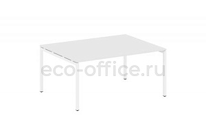 Стол переговорный (1 столешница) METAL SYSTEM QUATTRO 4x4 40БП.ПРГ-1.4 Белый / Белый металл фото