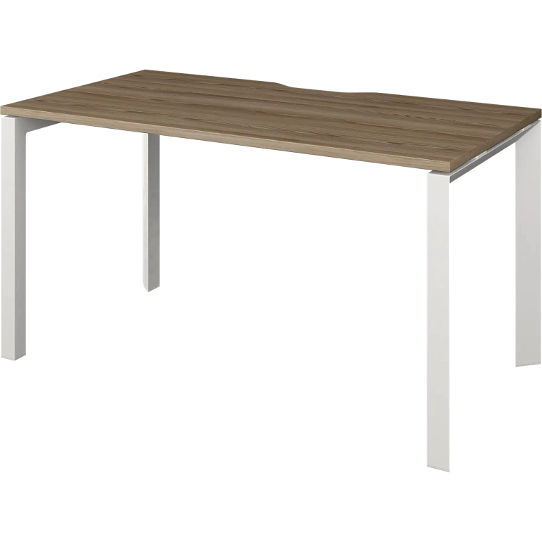 стол на металлокаркасе protech нтмп.п-140 дуб сафари/белый фото