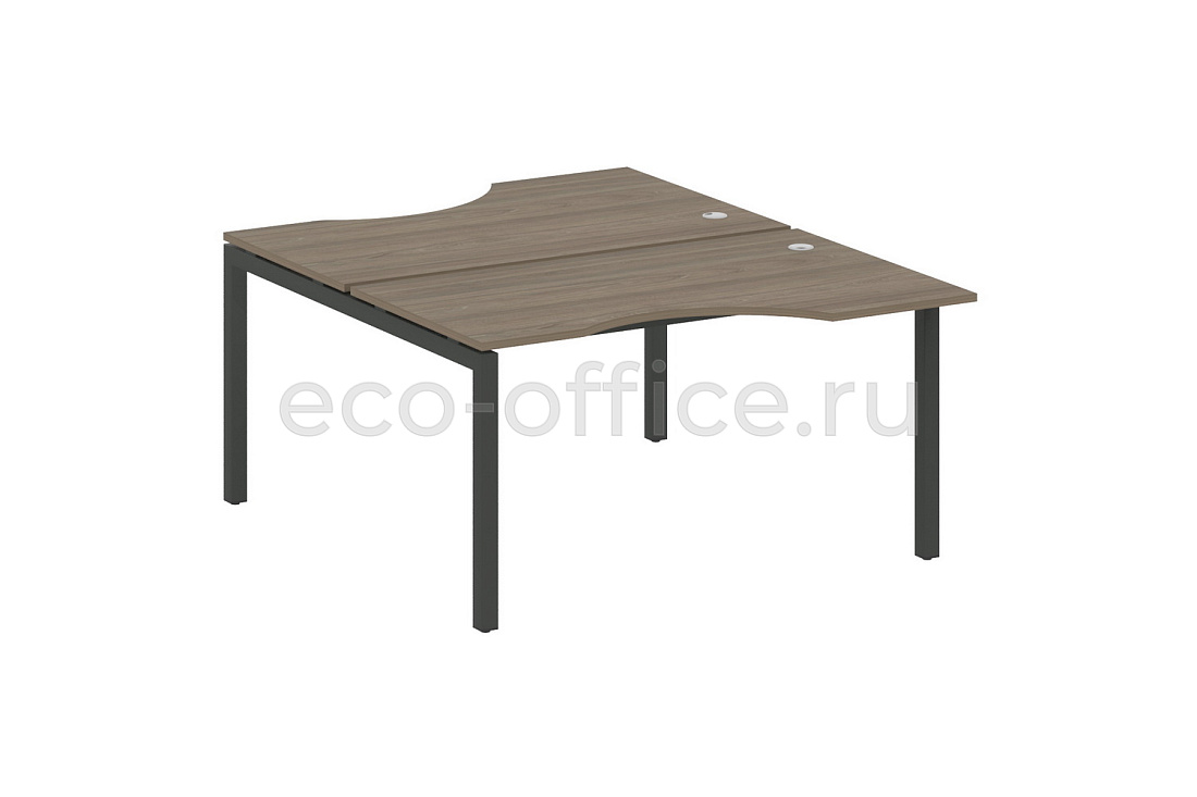 Рабочая станция криволинейная METAL SYSTEM QUATTRO 5x5 50БП.РАС-СА-2.2 Вяз Благородный / Антрацит металл  купить в Москве